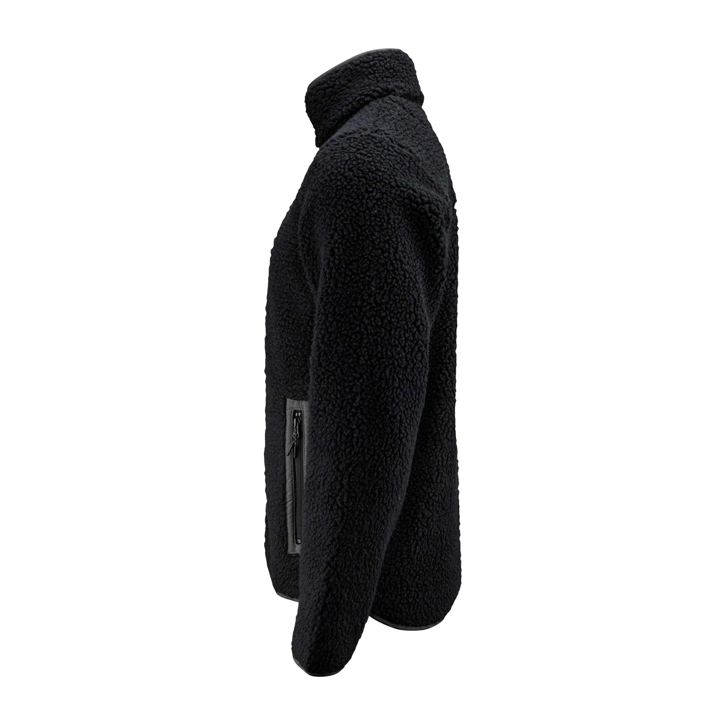 Black - Lifestyle - James Harvest Mens Kingsley Sherpa Fleece Jacket