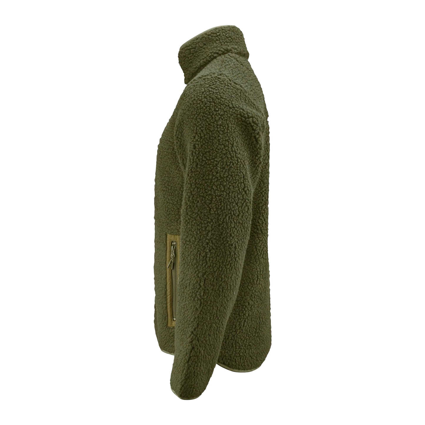 Moss Green - Lifestyle - James Harvest Mens Kingsley Sherpa Fleece Jacket
