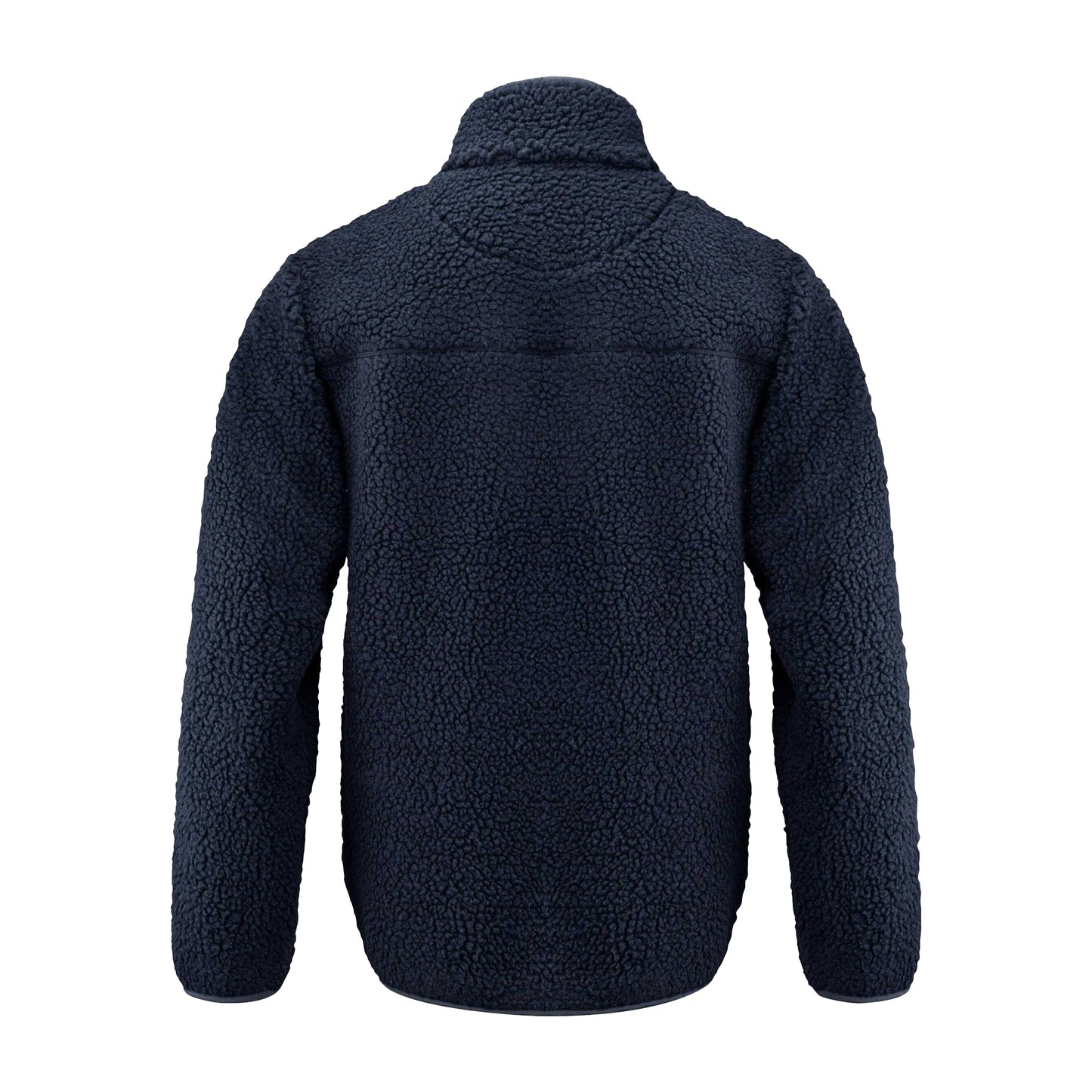 Navy - Back - James Harvest Mens Kingsley Sherpa Fleece Jacket