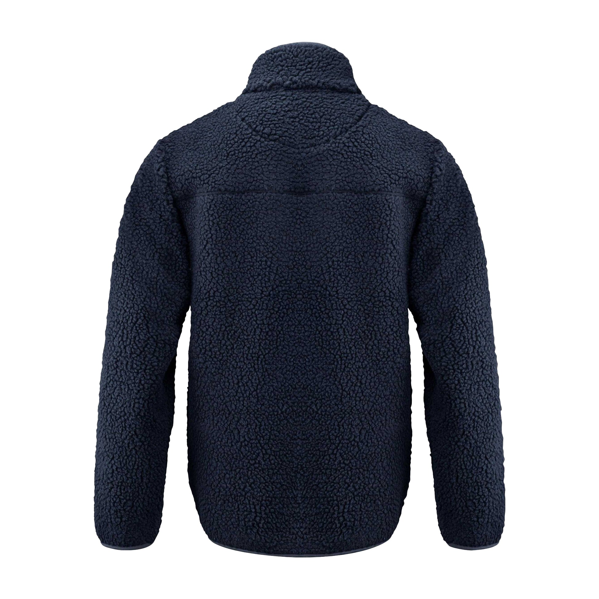 Navy - Back - James Harvest Mens Kingsley Sherpa Fleece Jacket