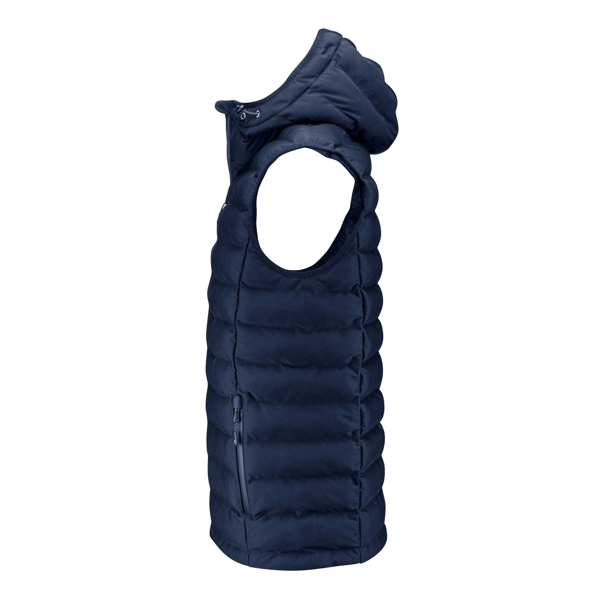 Navy - Side - James Harvest Mens Woodlake Heights Padded Gilet