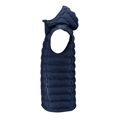 Navy - Side - James Harvest Mens Woodlake Heights Padded Gilet