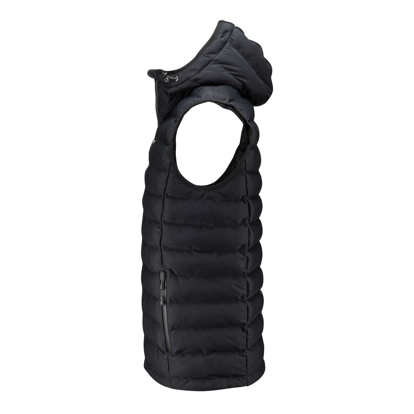 Black - Side - James Harvest Mens Woodlake Heights Padded Gilet