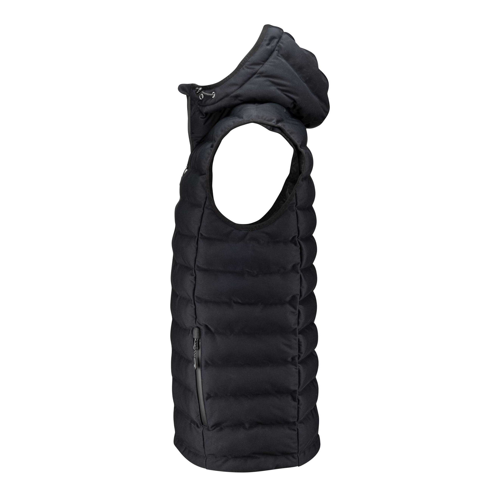 Black - Side - James Harvest Mens Woodlake Heights Padded Gilet