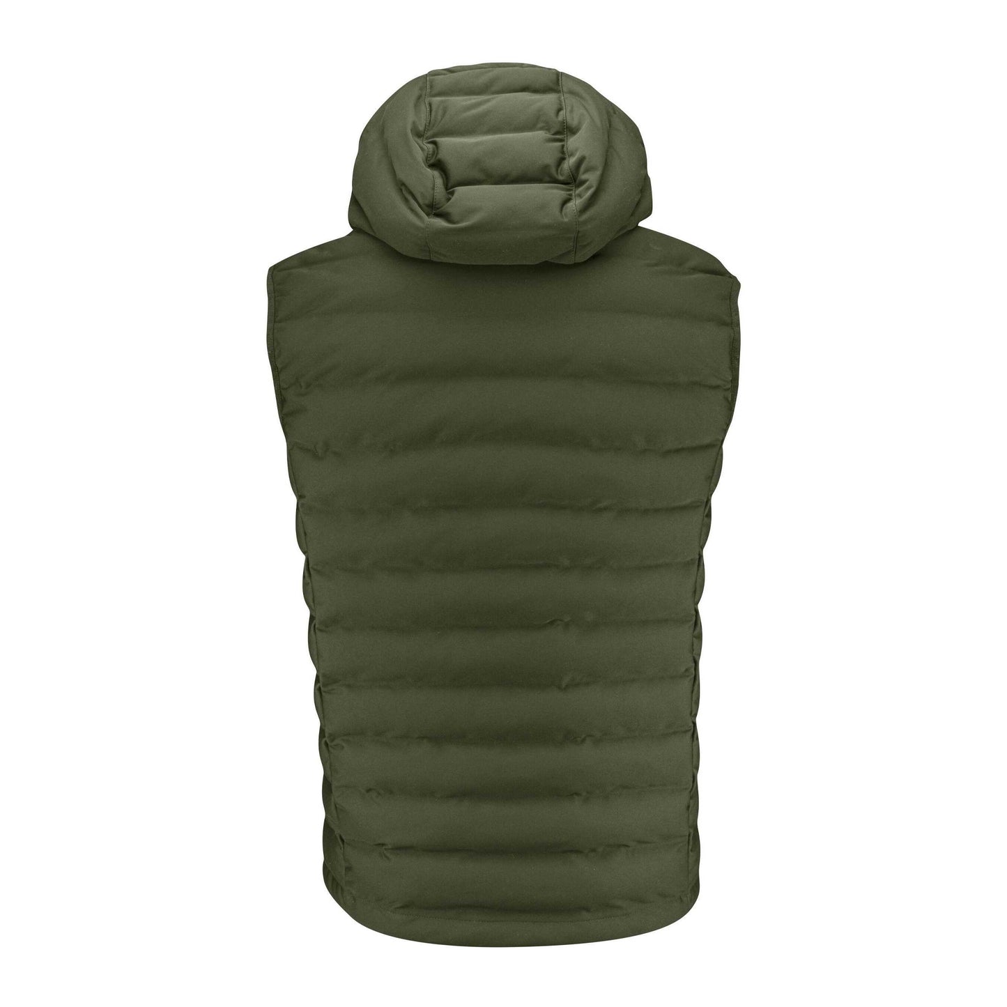 Moss Green - Back - James Harvest Mens Woodlake Heights Padded Gilet
