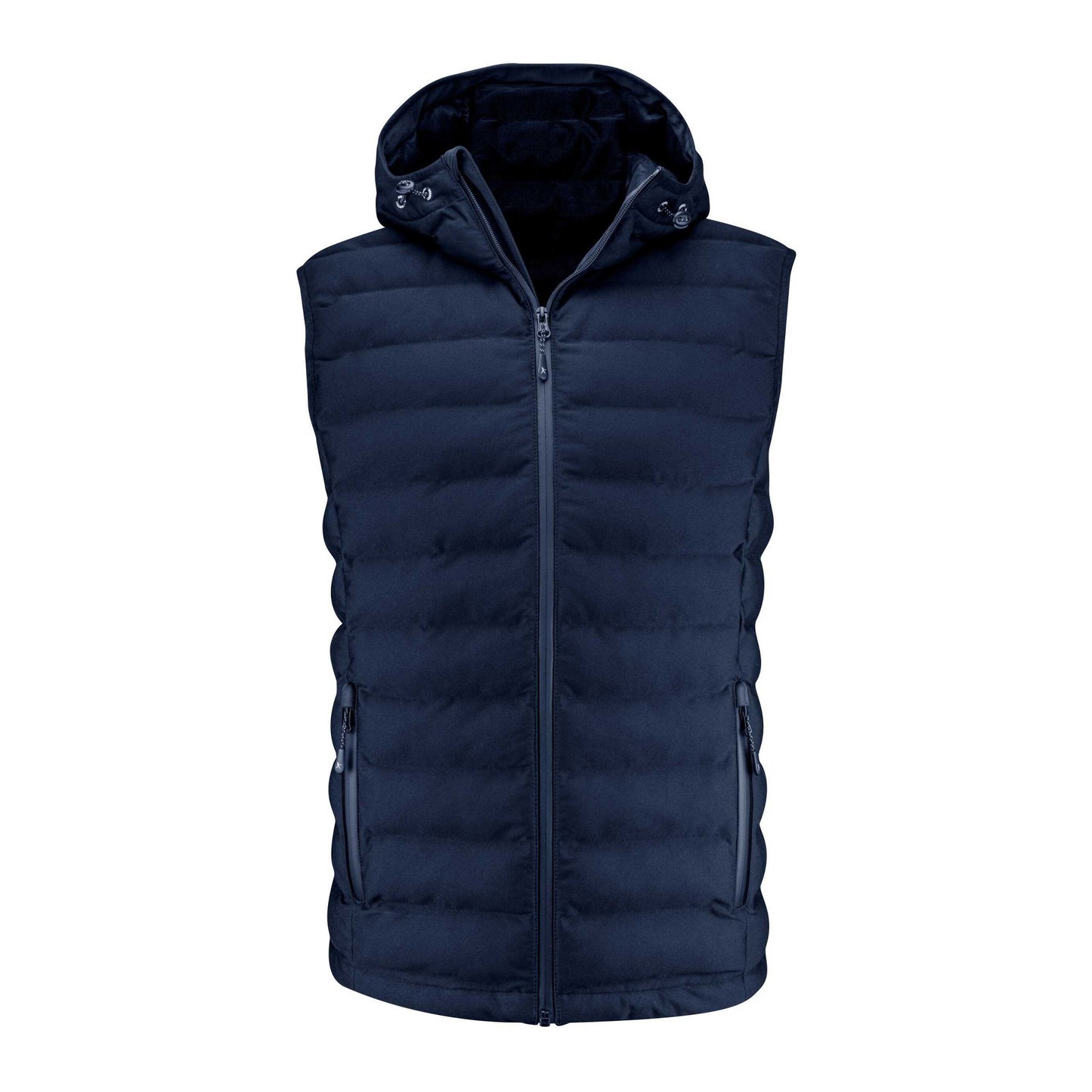 Navy - Front - James Harvest Mens Woodlake Heights Padded Gilet