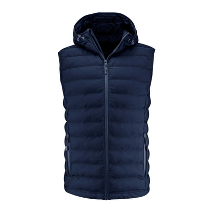 Navy - Front - James Harvest Mens Woodlake Heights Padded Gilet