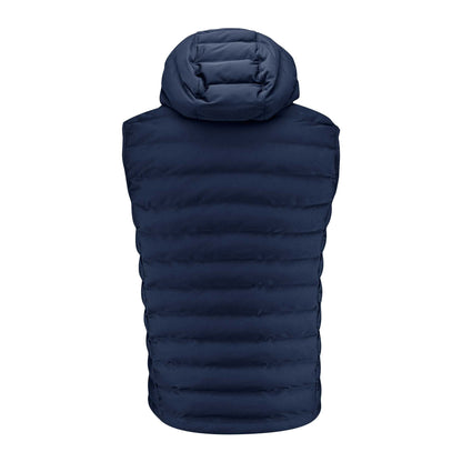 Navy - Back - James Harvest Mens Woodlake Heights Padded Gilet