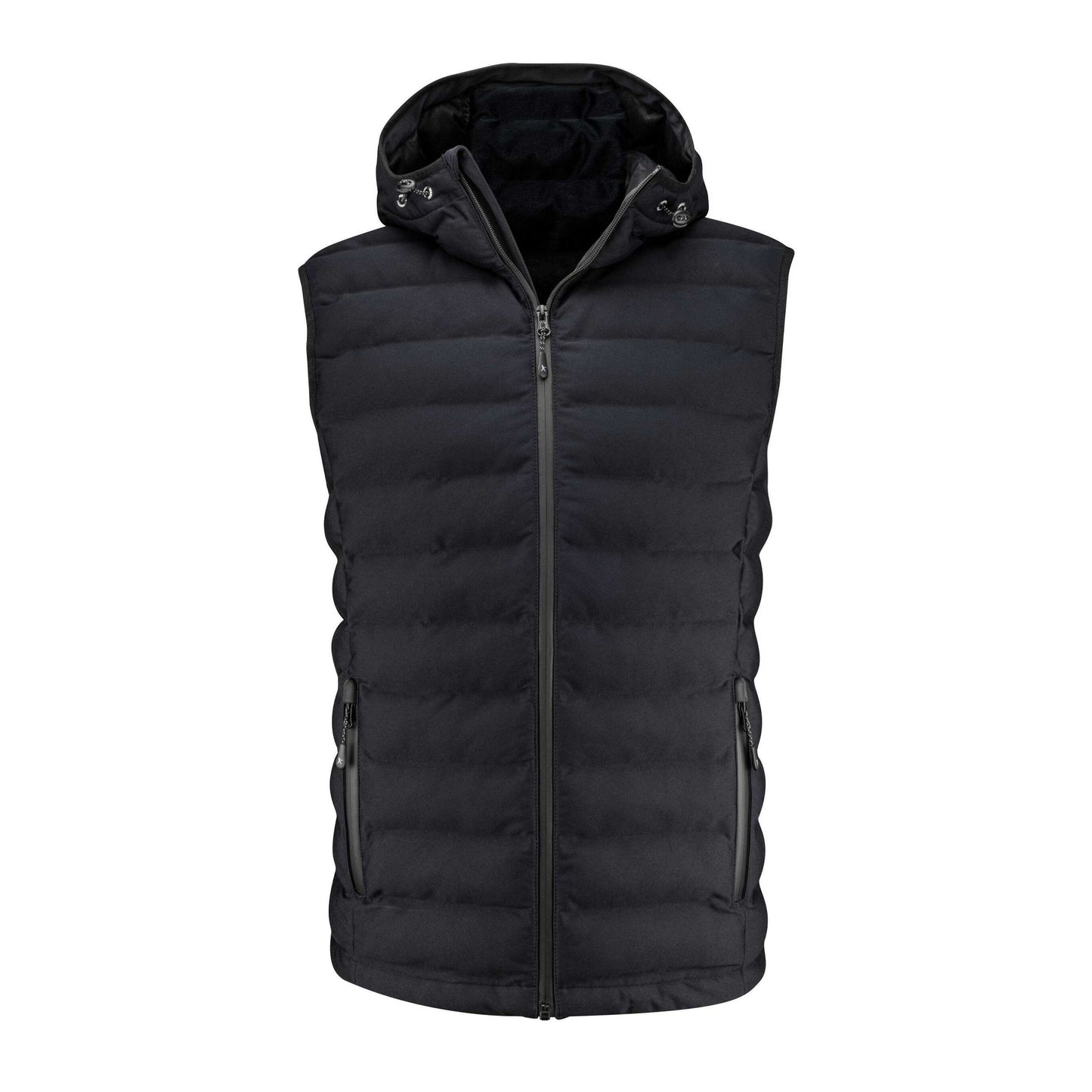 Black - Front - James Harvest Mens Woodlake Heights Padded Gilet