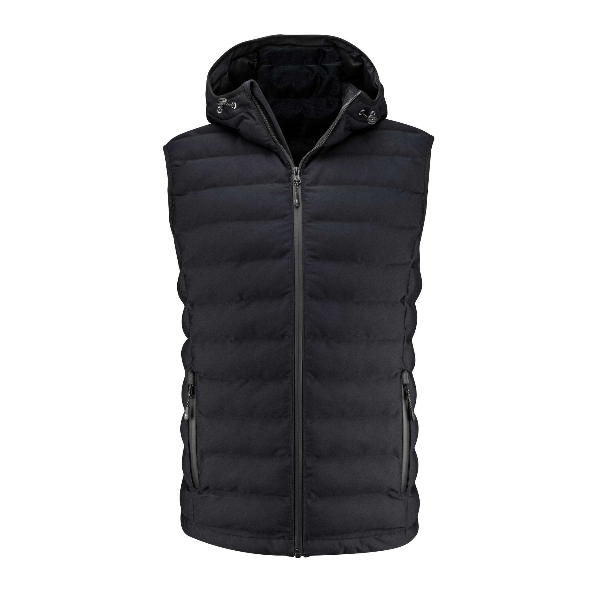 Black - Front - James Harvest Mens Woodlake Heights Padded Gilet