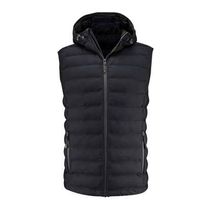 Black - Front - James Harvest Mens Woodlake Heights Padded Gilet