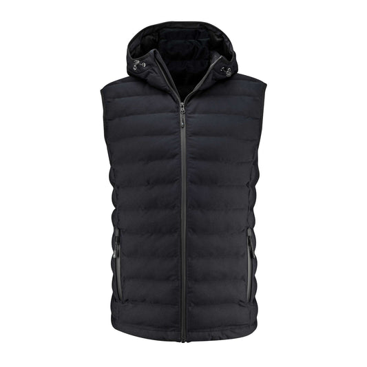 Black - Front - James Harvest Mens Woodlake Heights Padded Gilet