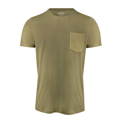Moss Green - Front - James Harvest Mens Walcott T-Shirt