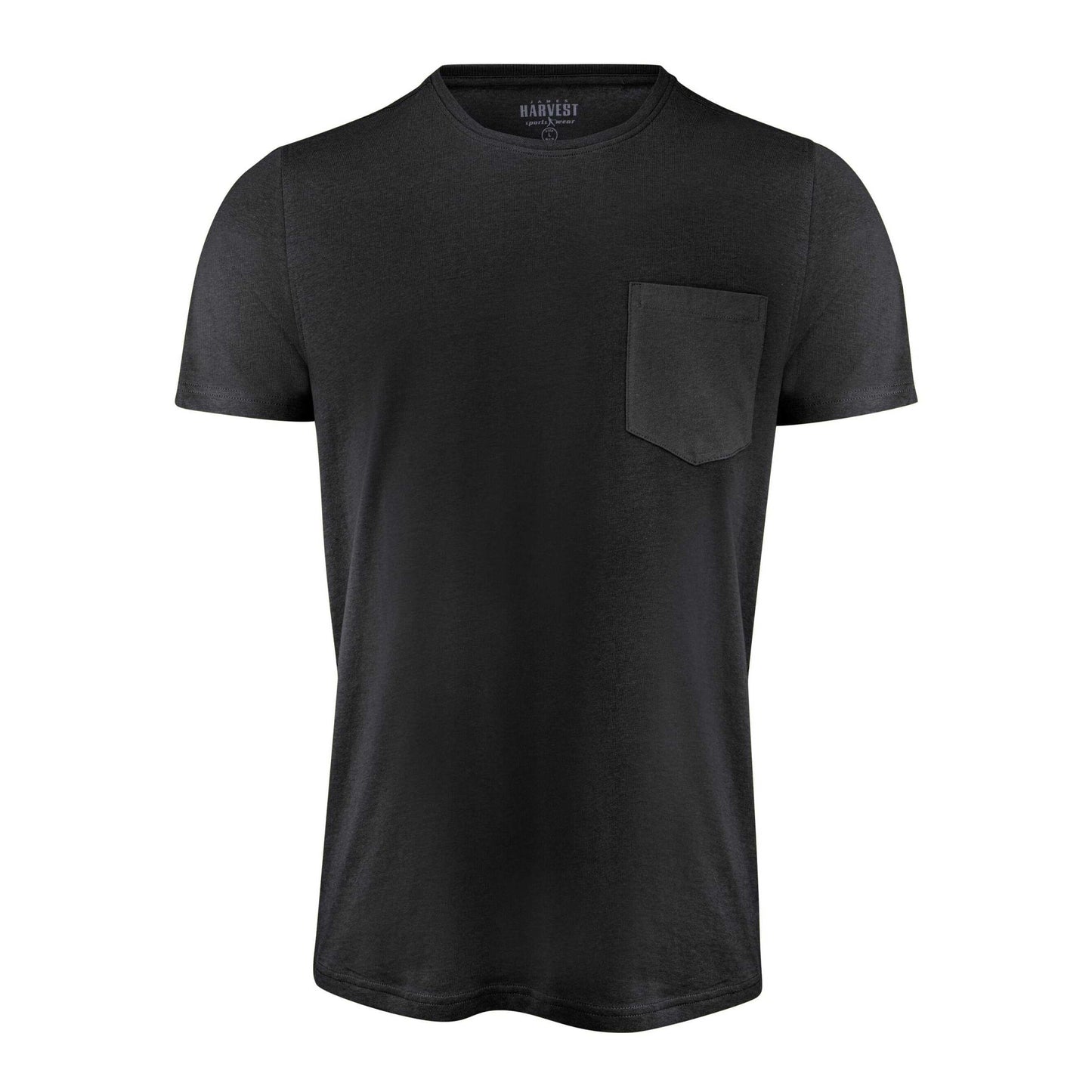 Black - Front - James Harvest Mens Walcott T-Shirt