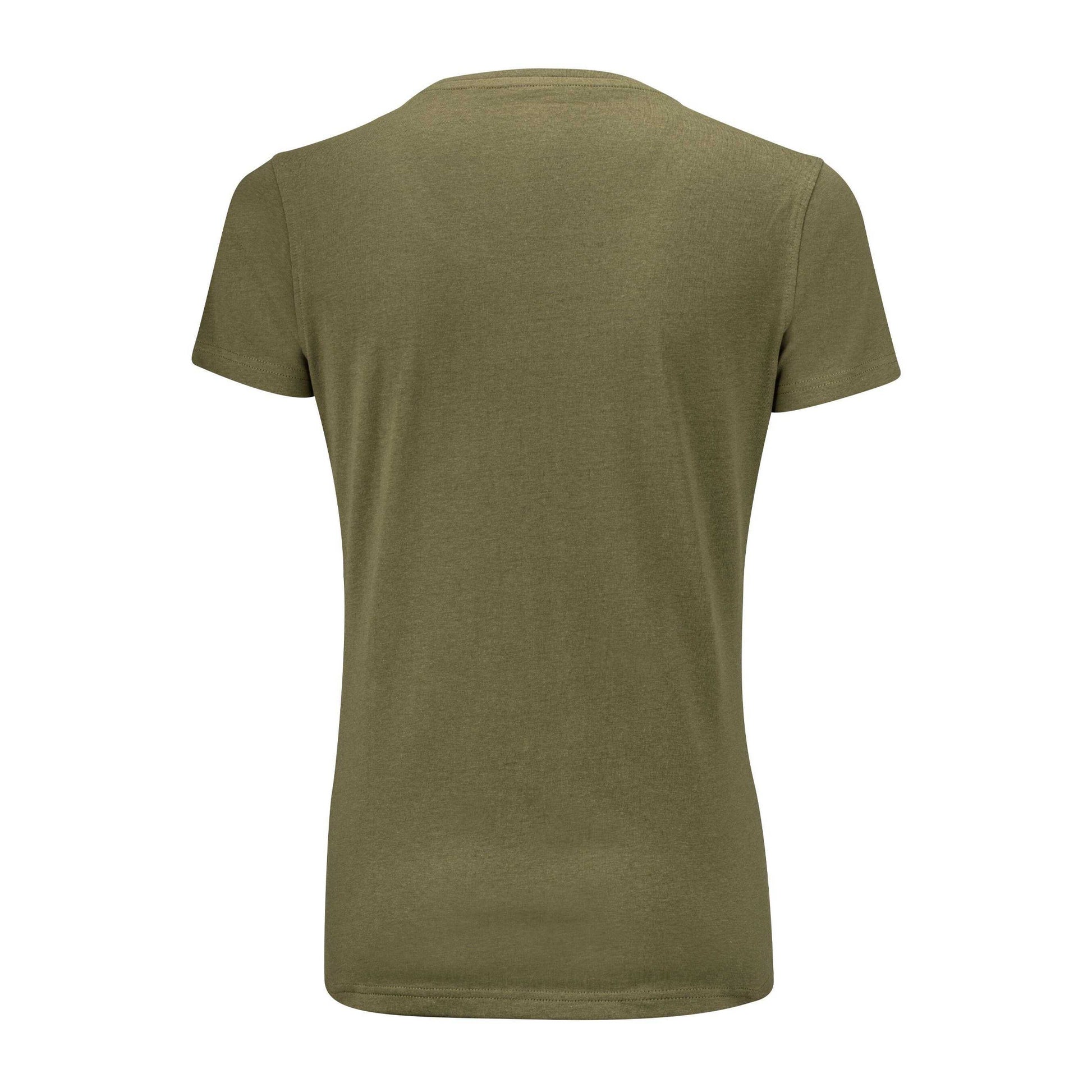 Moss Green - Back - James Harvest Womens-Ladies Walcott T-Shirt