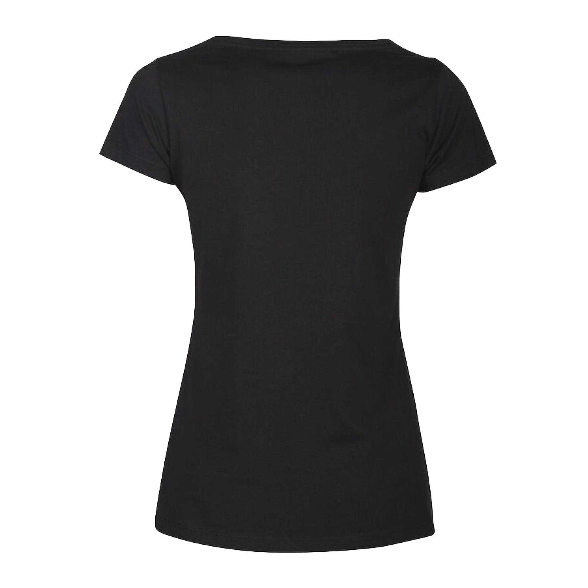Black - Back - James Harvest Womens-Ladies Whailford V Neck T-Shirt