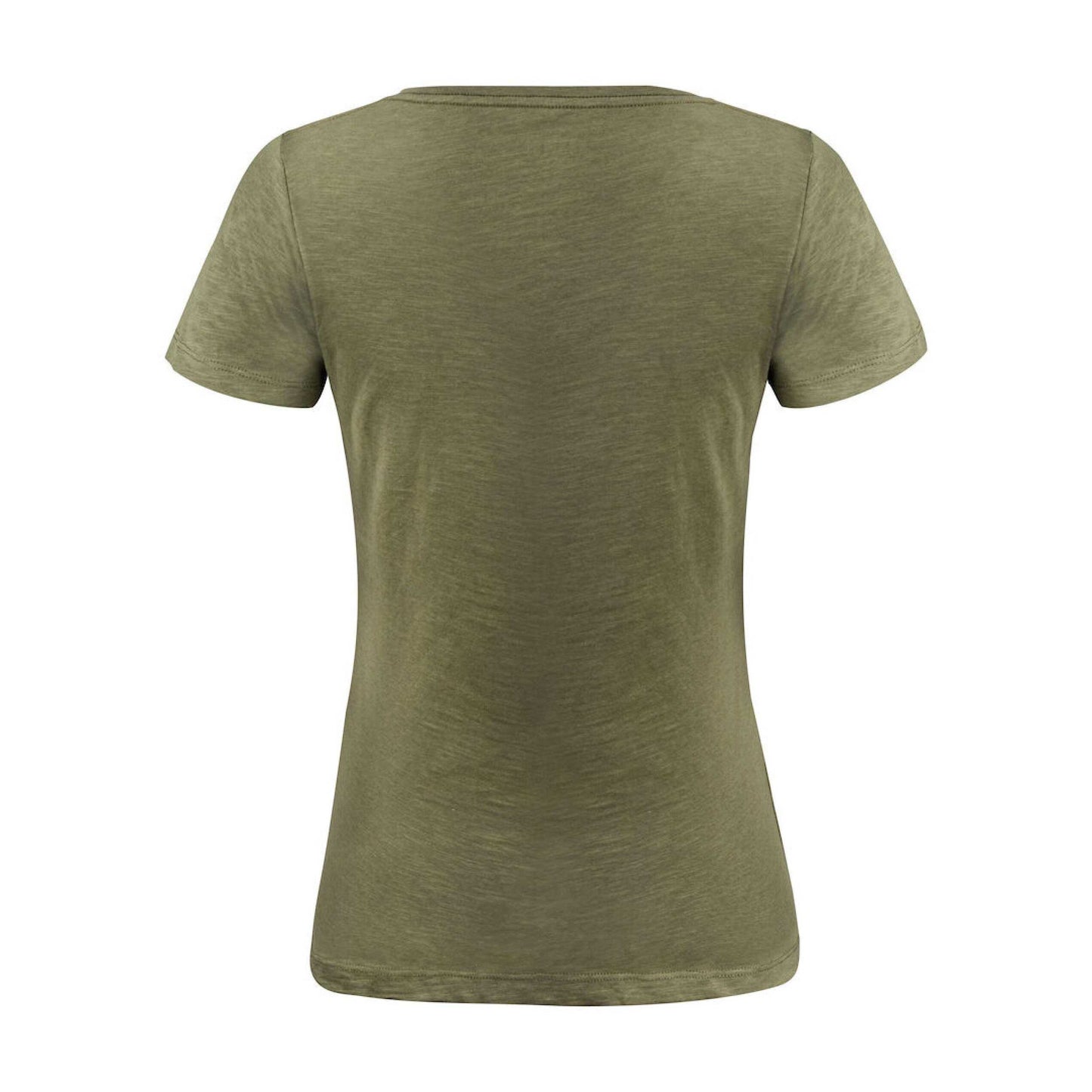 Moss Green - Back - James Harvest Womens-Ladies Whailford V Neck T-Shirt