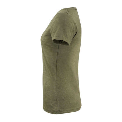 Moss Green - Side - James Harvest Womens-Ladies Whailford V Neck T-Shirt