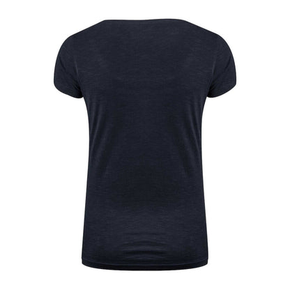 Navy - Back - James Harvest Womens-Ladies Whailford V Neck T-Shirt