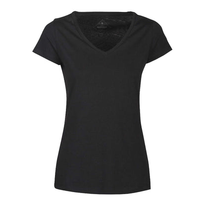 Black - Front - James Harvest Womens-Ladies Whailford V Neck T-Shirt