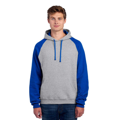 Oxford-Royal Blue - Front - Jerzees Unisex Adult Colour Block Nublend Hoodie