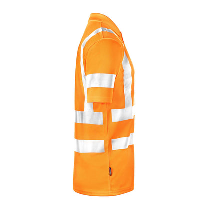 Hi Vis Orange - Side - Jobman Mens High-Vis Polo Shirt