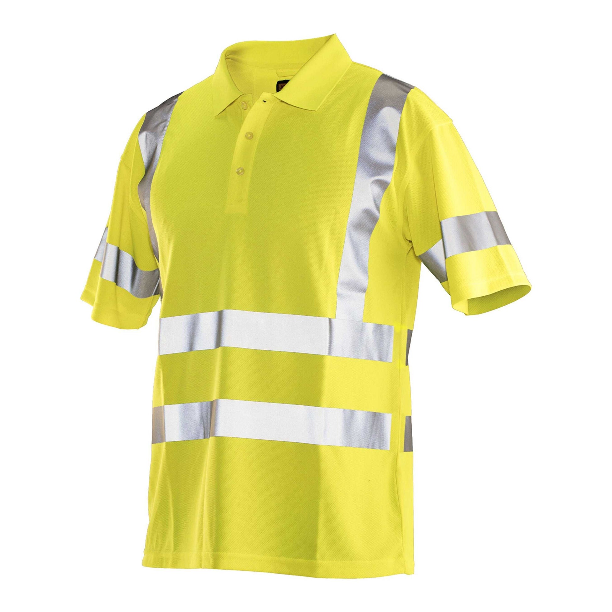 Hi Vis Yellow - Front - Jobman Mens High-Vis Polo Shirt