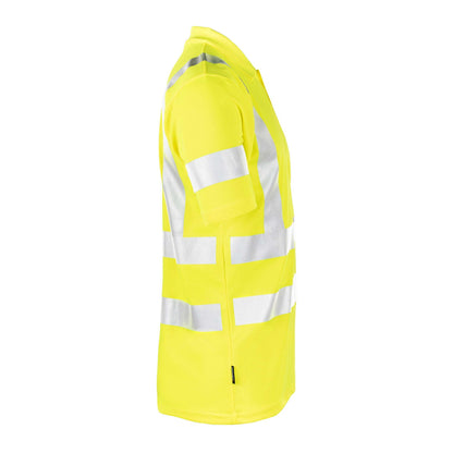 Hi Vis Yellow - Side - Jobman Mens High-Vis Polo Shirt