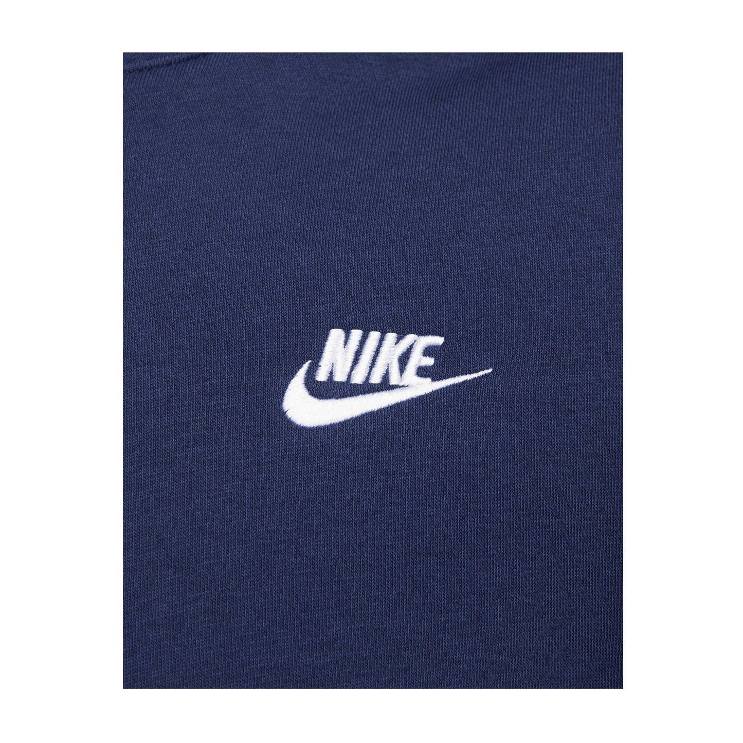 Midnight Navy-White - Side - Nike Unisex Adult Sportswear Club Hoodie