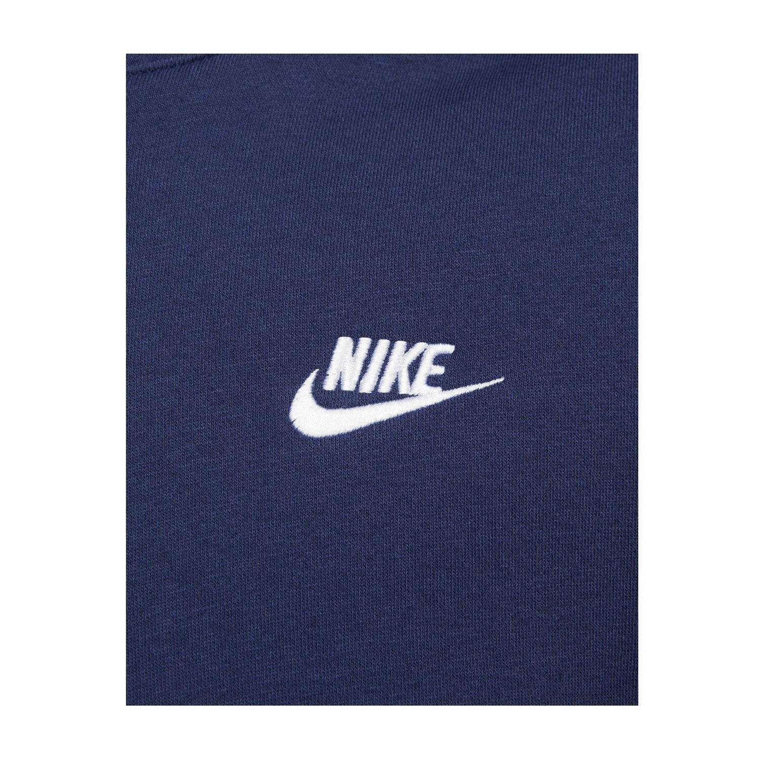 Midnight Navy-White - Side - Nike Unisex Adult Sportswear Club Hoodie