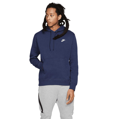 Midnight Navy-White - Lifestyle - Nike Unisex Adult Sportswear Club Hoodie