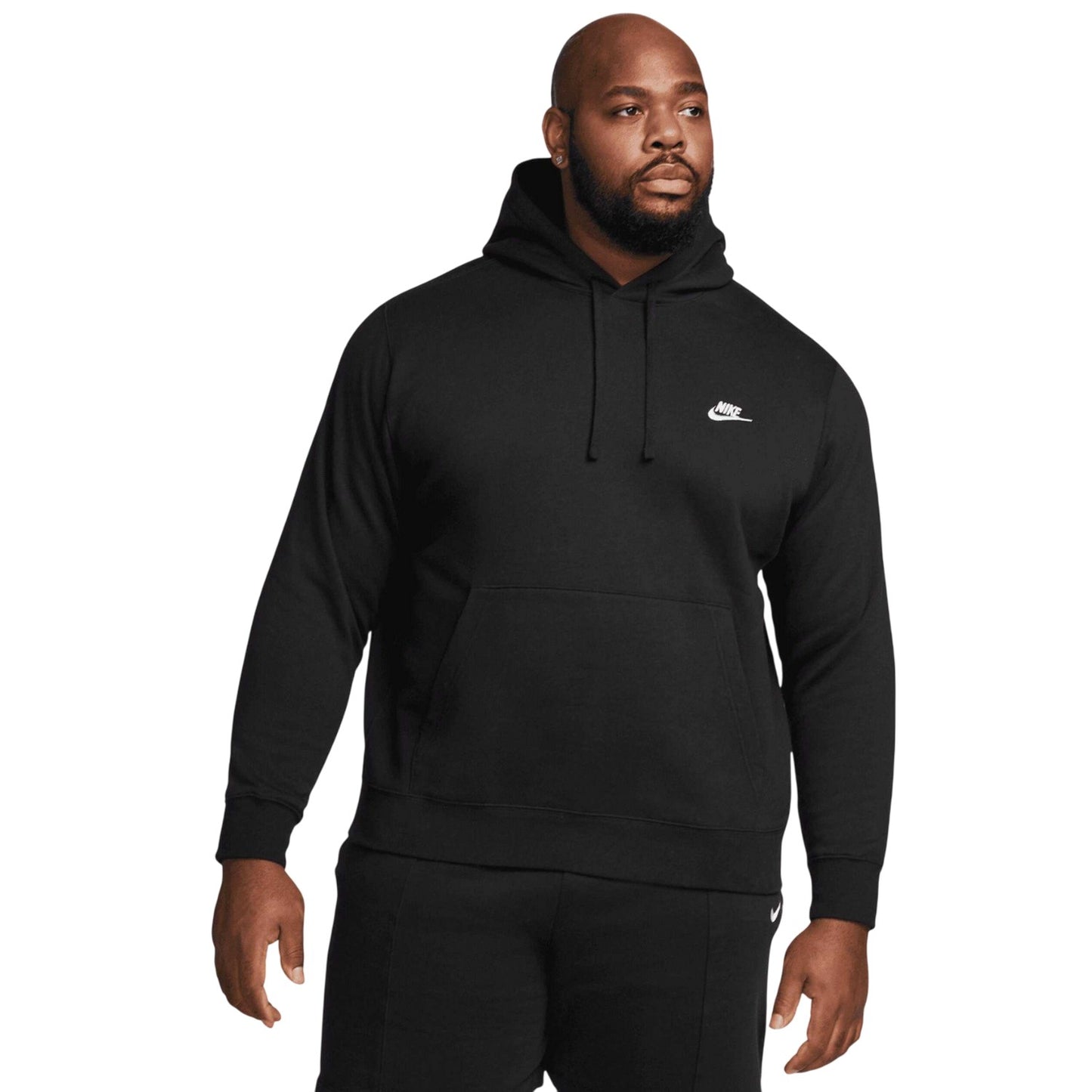 Black-White - Lifestyle - Nike Unisex Adult Sportswear Club Hoodie