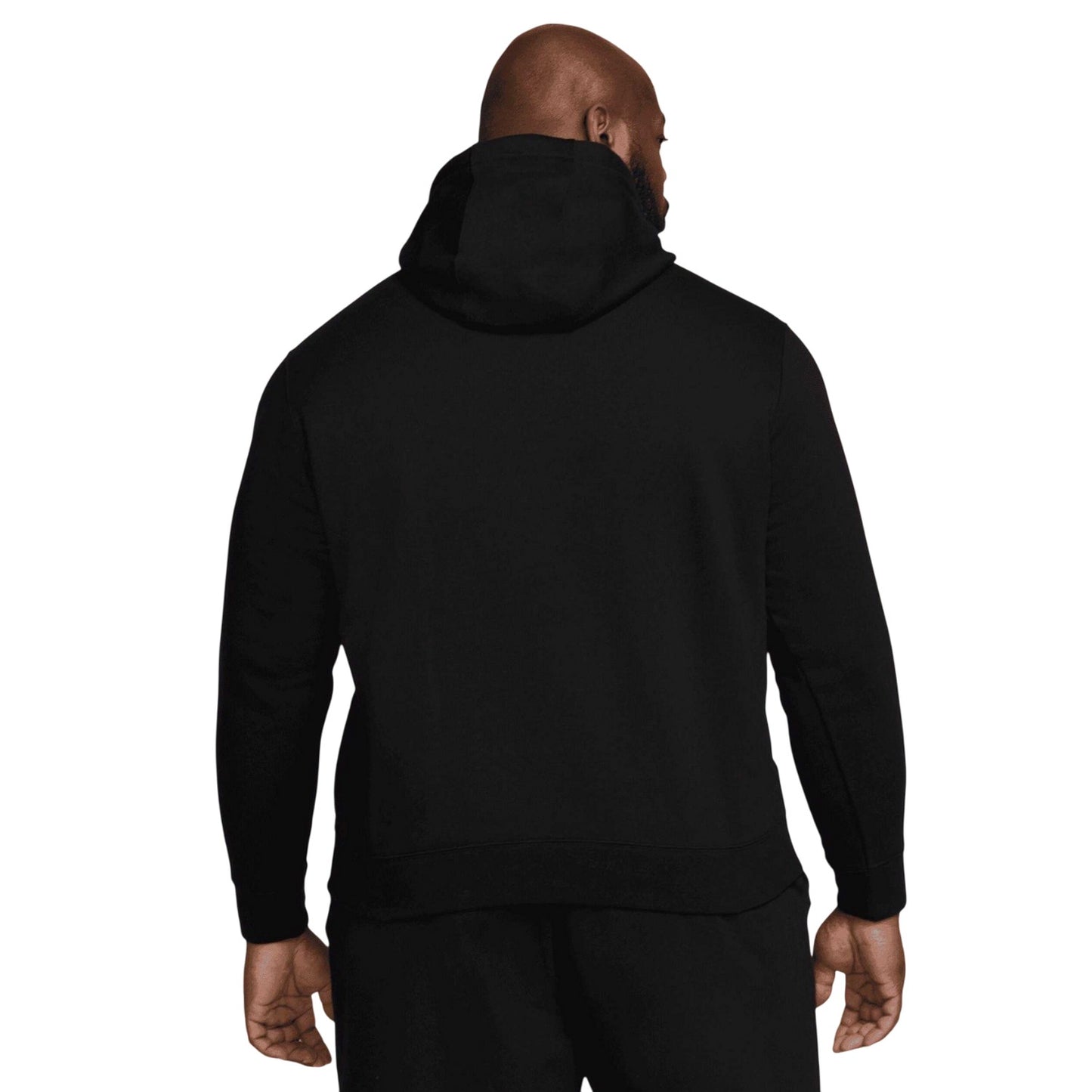 Black-White - Pack Shot - Nike Unisex Adult Sportswear Club Hoodie