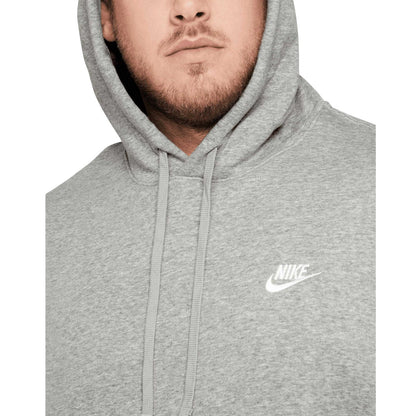 Dark Grey Heather-Matted Silver-White - Side - Nike Unisex Adult Sportswear Club Hoodie