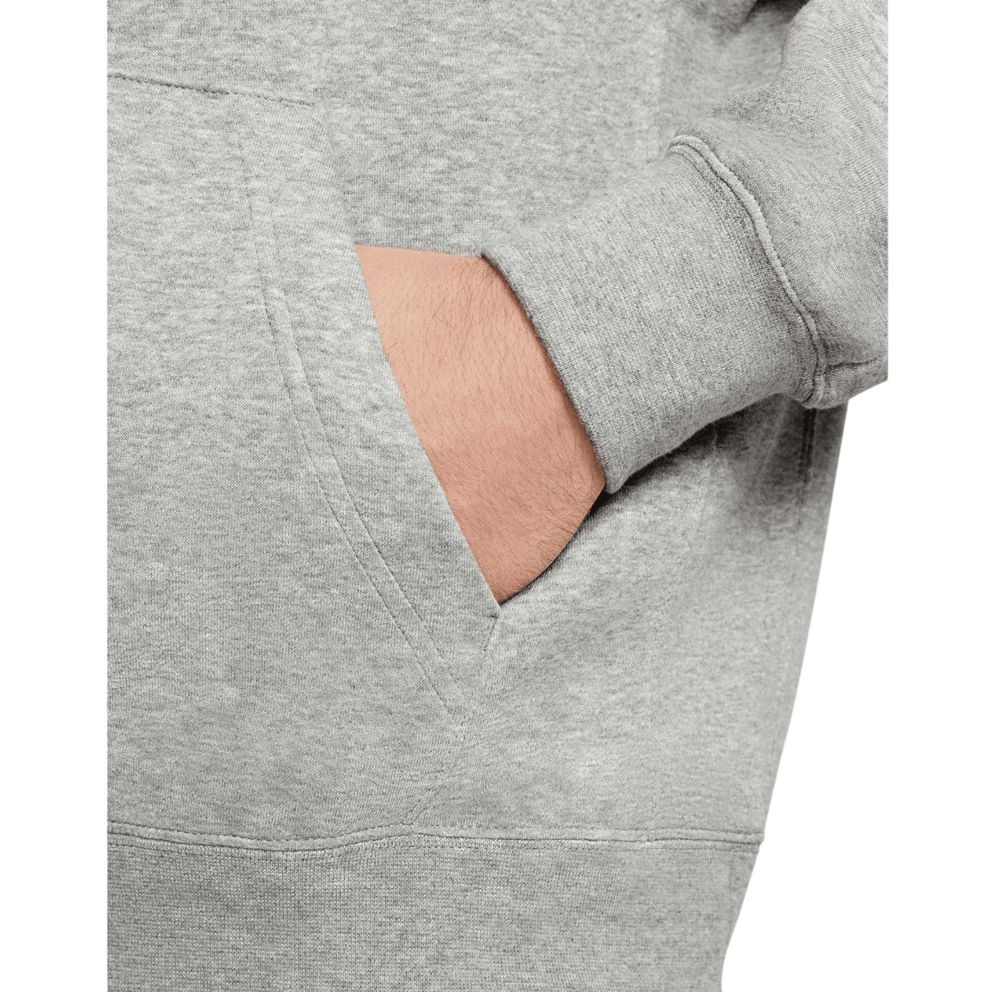 Dark Grey Heather-Matted Silver-White - Lifestyle - Nike Unisex Adult Sportswear Club Hoodie