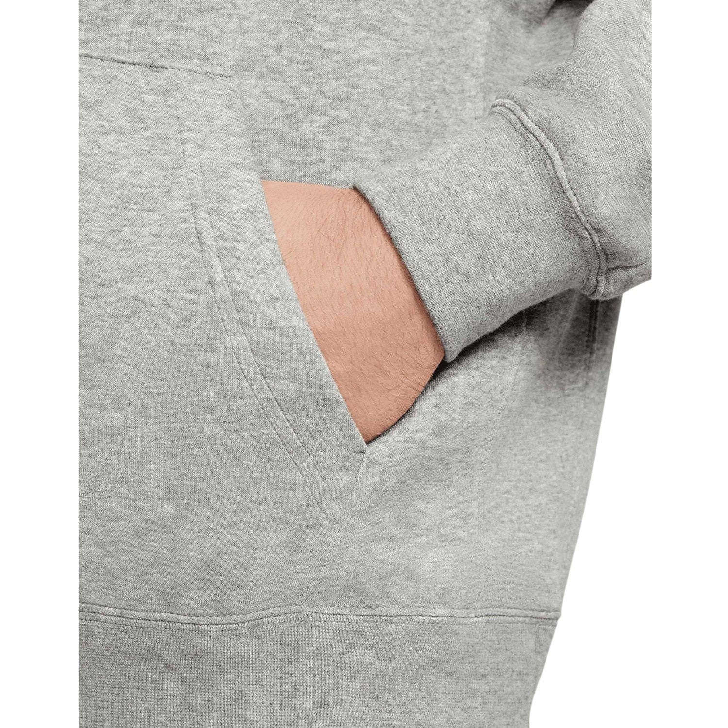 Dark Grey Heather-Matted Silver-White - Lifestyle - Nike Unisex Adult Sportswear Club Hoodie