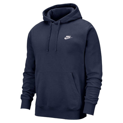 Midnight Navy-White - Front - Nike Unisex Adult Sportswear Club Hoodie