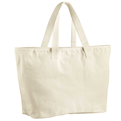 Natural - Back - Westford Mill Cotton Heavy Duty Tote Bag