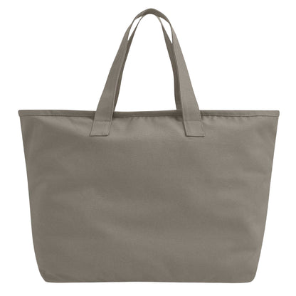 Mushroom - Front - Westford Mill Cotton Heavy Duty Tote Bag