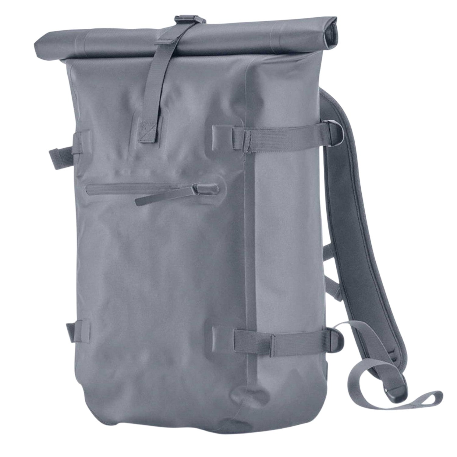 Blue Grey - Back - Quadra Roll Top Waterproof Backpack