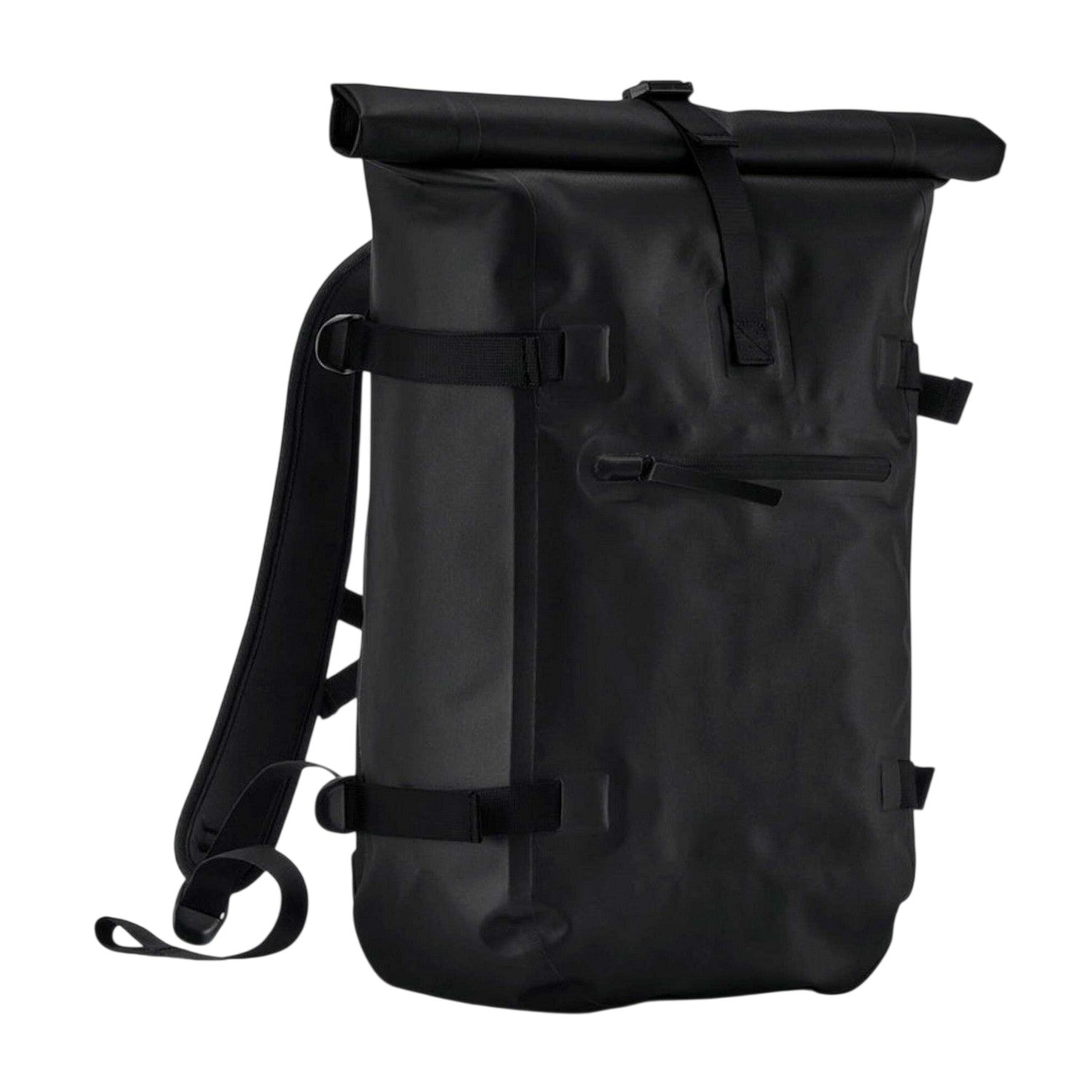 Black - Front - Quadra Roll Top Waterproof Backpack