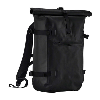 Black - Front - Quadra Roll Top Waterproof Backpack