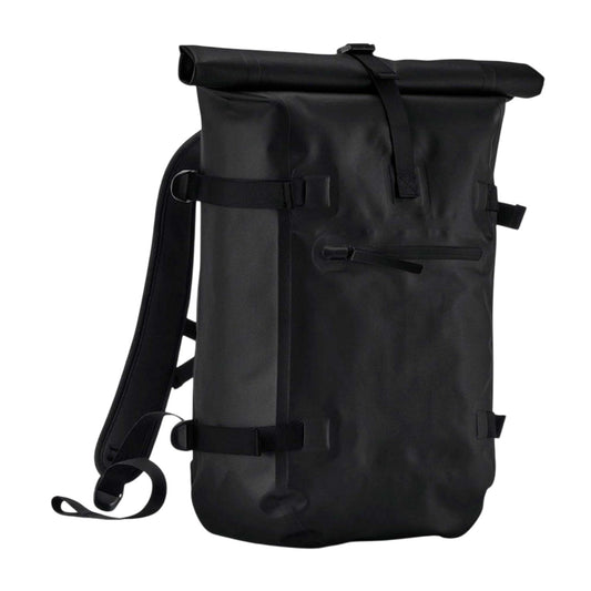 Black - Front - Quadra Roll Top Waterproof Backpack