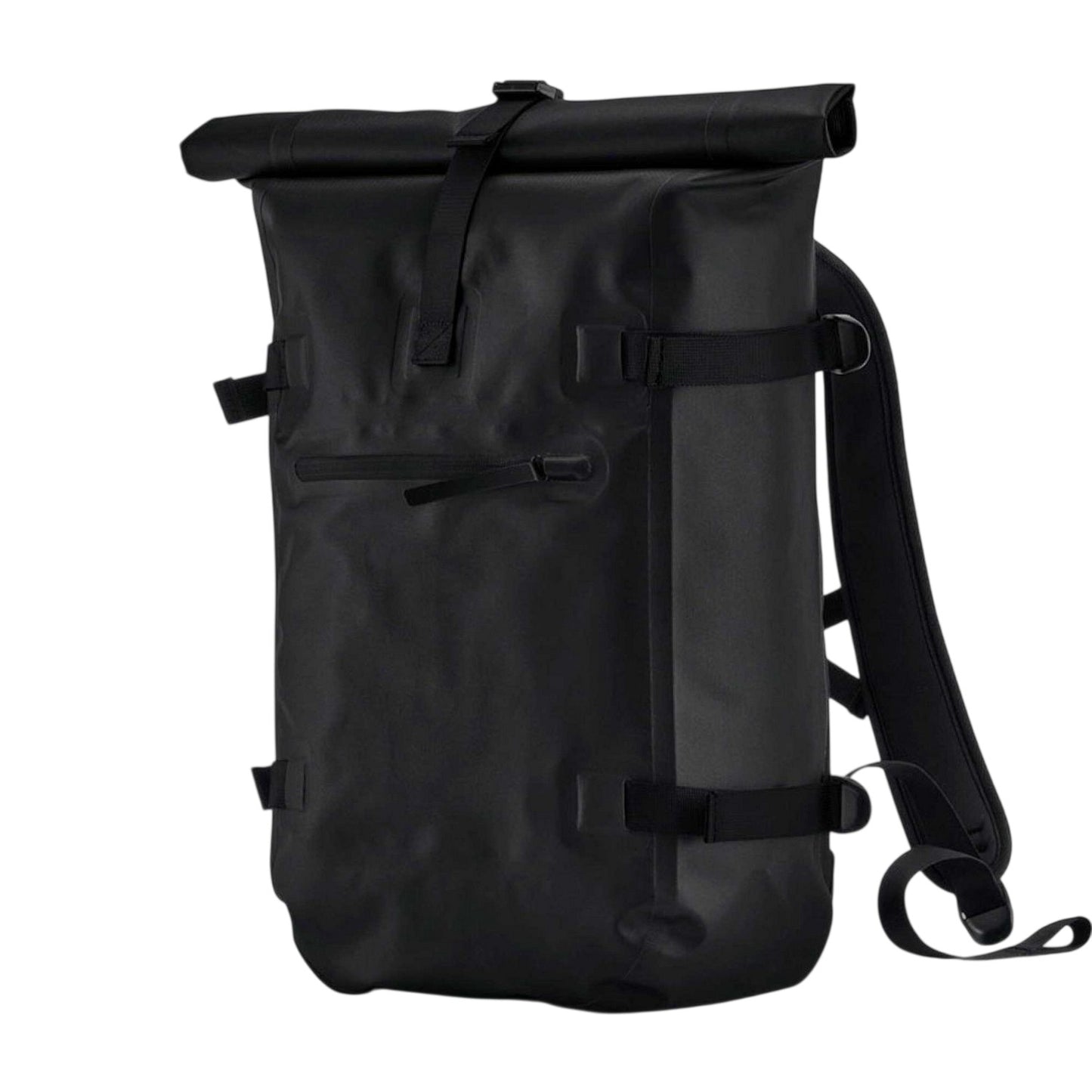 Black - Back - Quadra Roll Top Waterproof Backpack