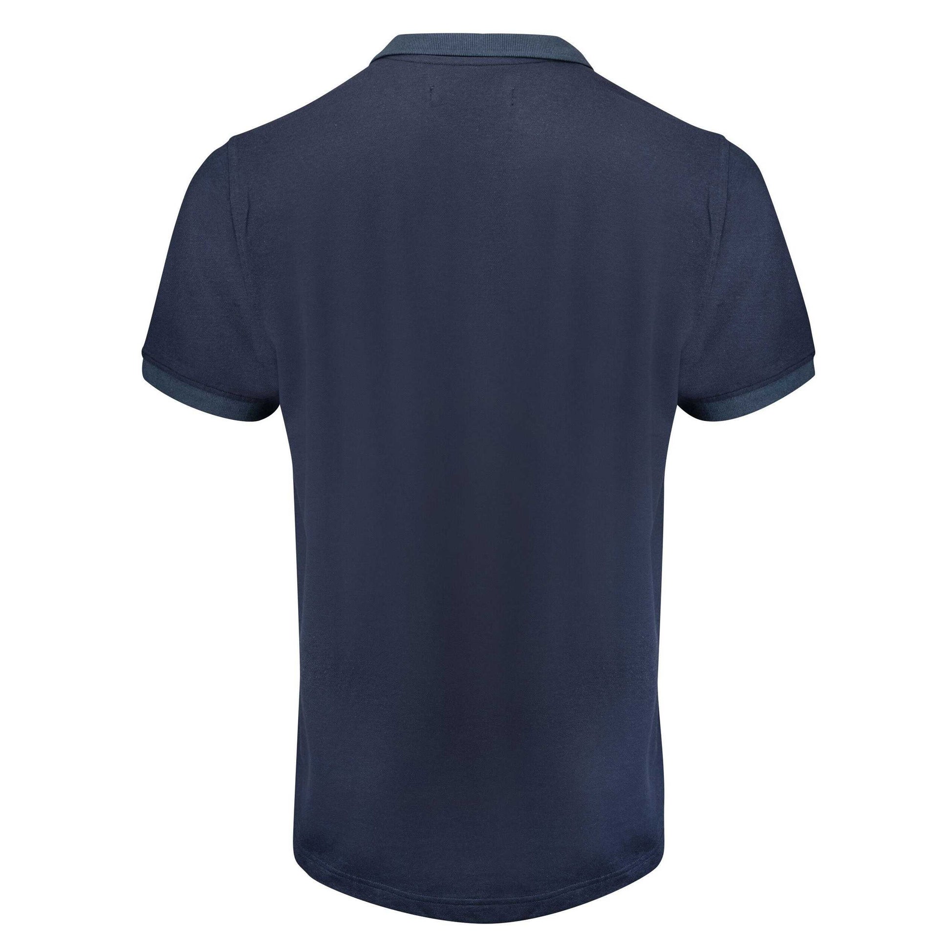 Navy - Back - James Harvest Mens Pinedale Piqué Polo Shirt
