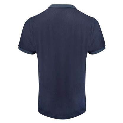 Navy - Back - James Harvest Mens Pinedale Piqué Polo Shirt