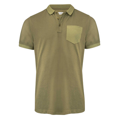 Moss Green - Front - James Harvest Mens Pinedale Piqué Polo Shirt