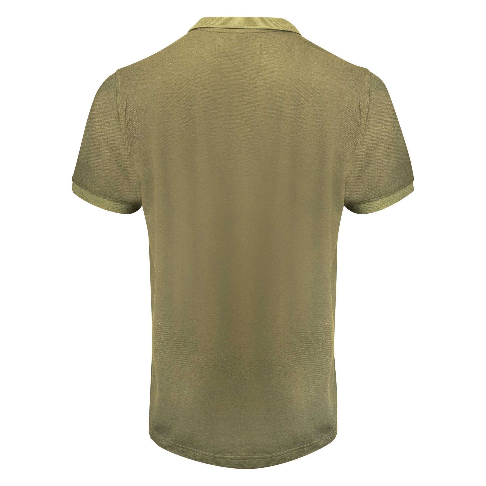 Moss Green - Back - James Harvest Mens Pinedale Piqué Polo Shirt