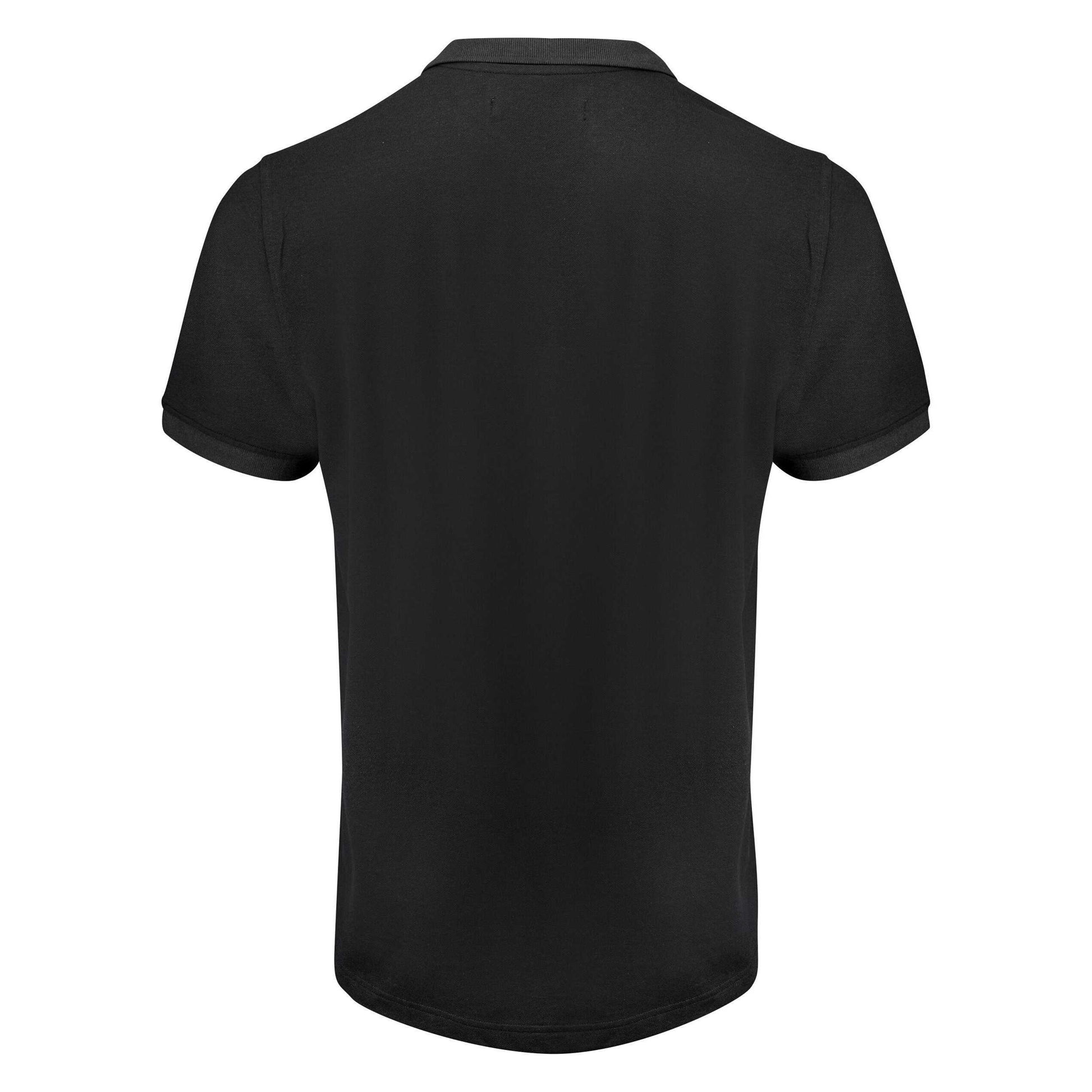 Black - Back - James Harvest Mens Pinedale Piqué Polo Shirt