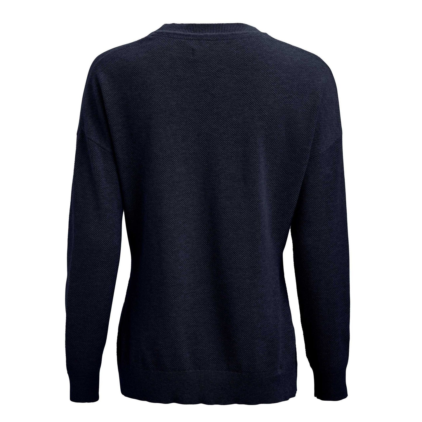 Navy - Back - James Harvest Womens-Ladies Ashland Knitted Casual Sweatshirt